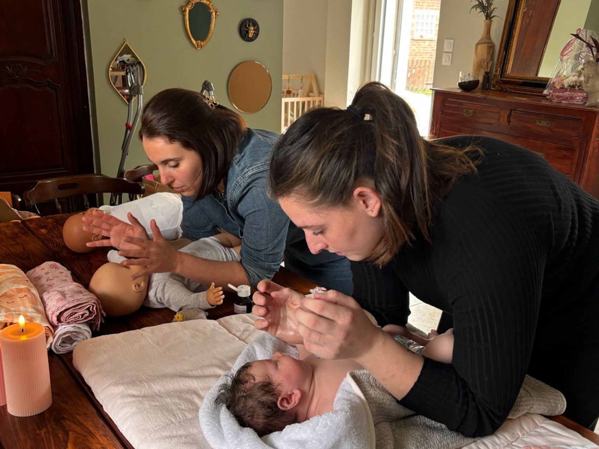 Un instant massage bébé